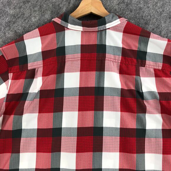 Orvis Mens Button-Up Shirt XXL Red Plaid Short Sleeve Fishing Outdoor Casual - Picture 6 of 10